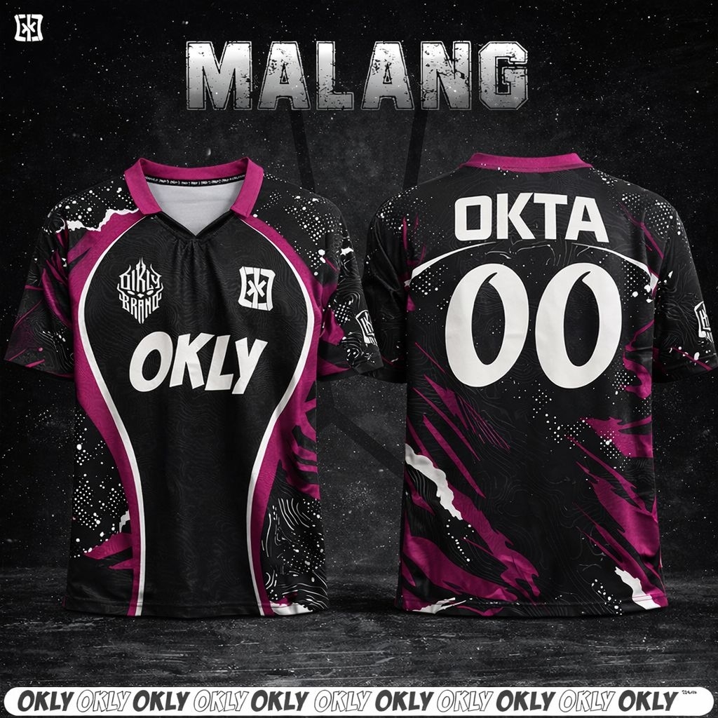 [OKLY STORE] JERSEY DESAIN 1 MAGENTA. JERSEY DENGAN KAIN DRAFT EMBOS BERKUALITAS PREMIUM