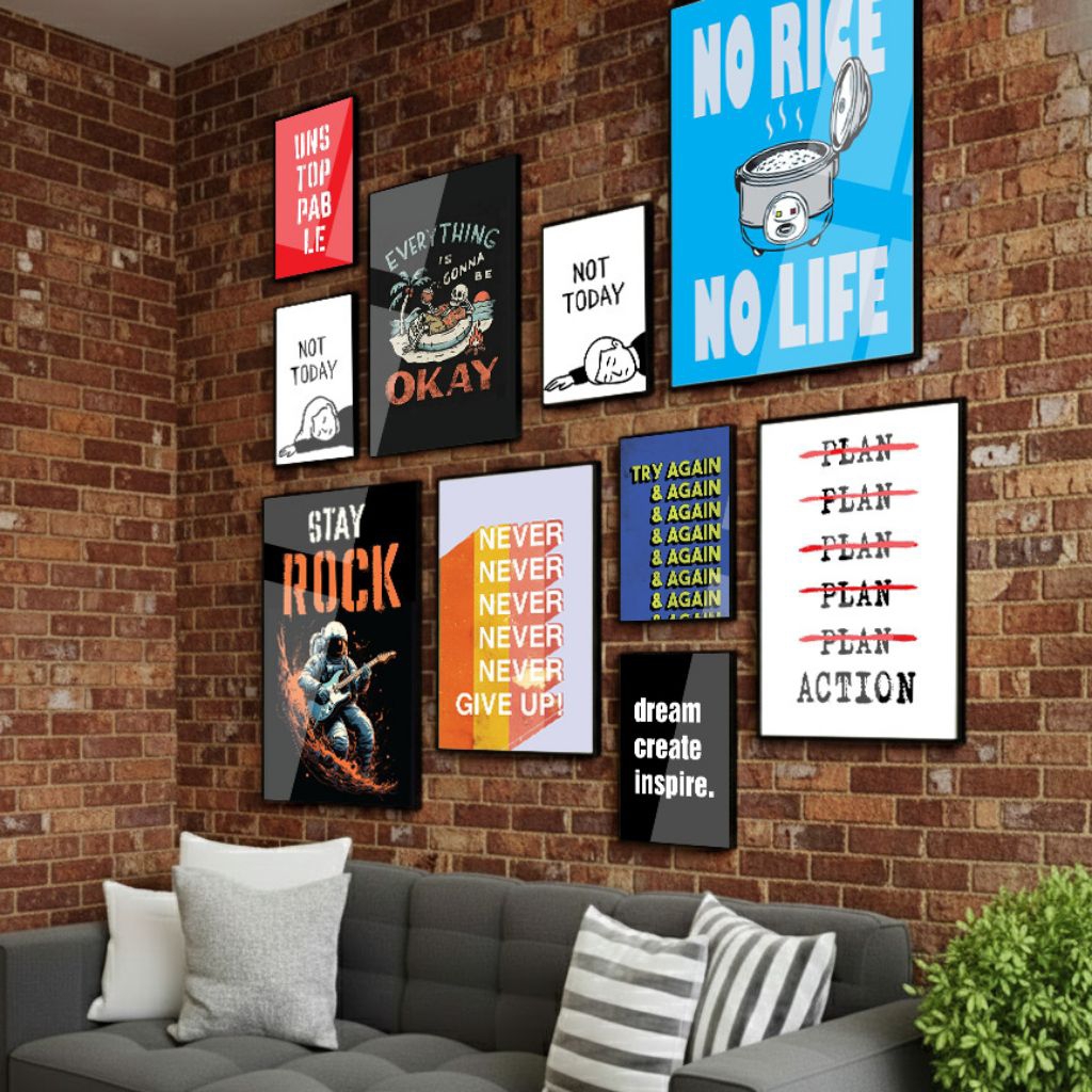 poster quotes MDF  - Hiasan Dinding Aesthetic Quotes