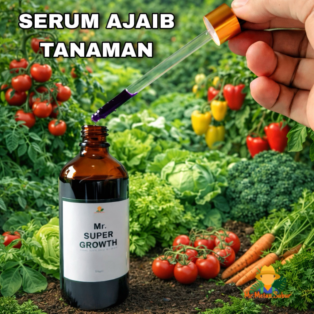 SERUM AJAIB PUPUK CAIR MR. SUPER GROWTH (PENYUBUR) TANAMAN BUAH SAYUR DLL