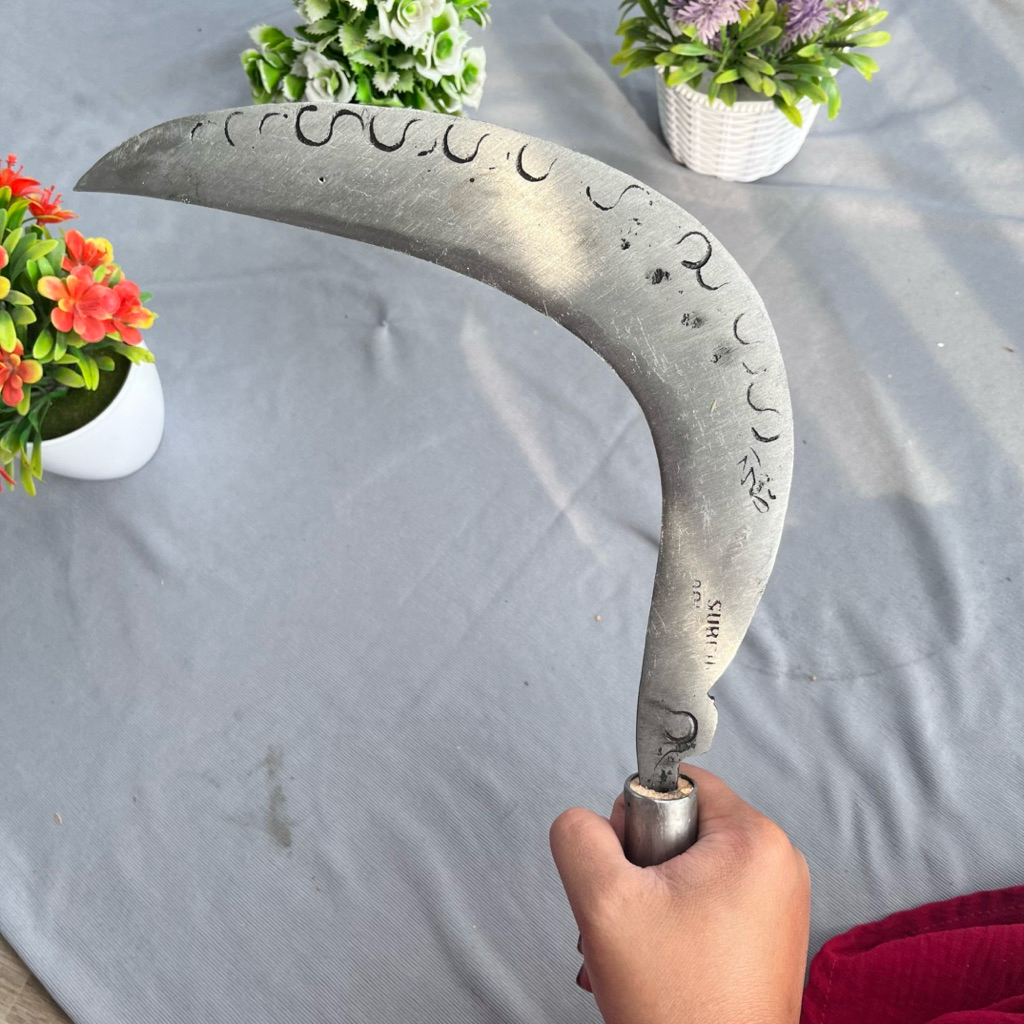 pisau Arit pengaritan rumput arit kawung baja isen