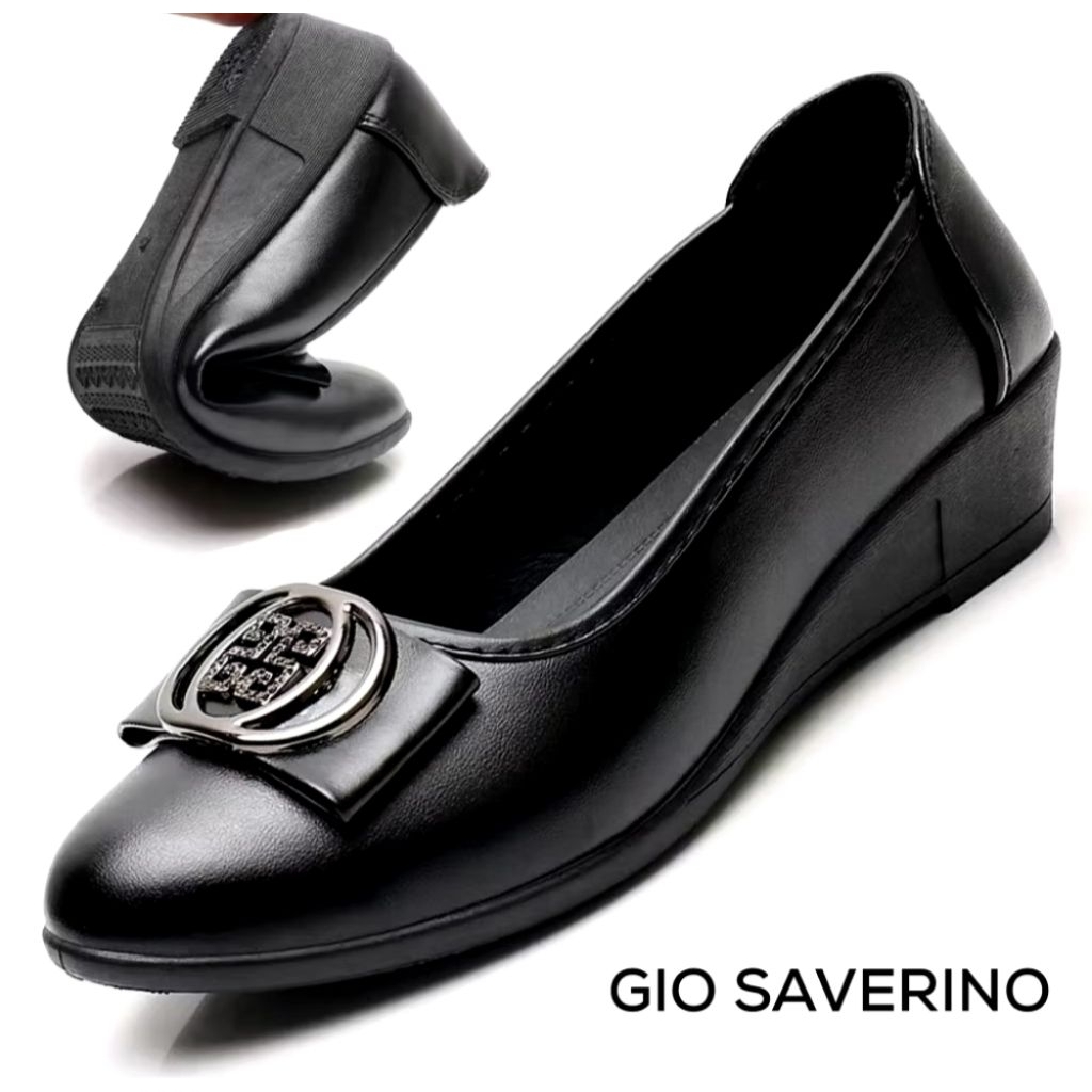 Gio Saverino Sepatu Wedges Kerja Wanita Hanna
