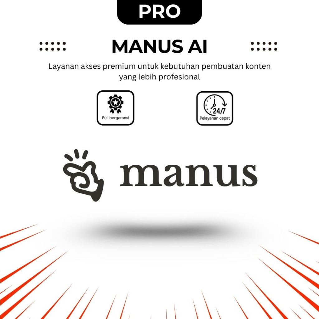 Manus AI Pro Plan – Paket 8.000 Credits 1 Bulan Akses Privat