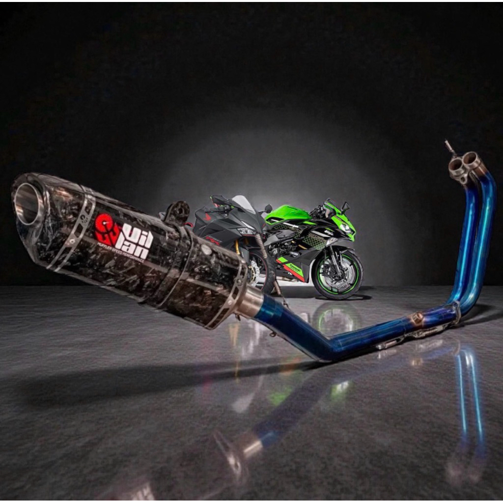 KNALPOT VILLAN MV2 CARBON FORGED HEADER BIRU CBR250rr NINJA250 R25