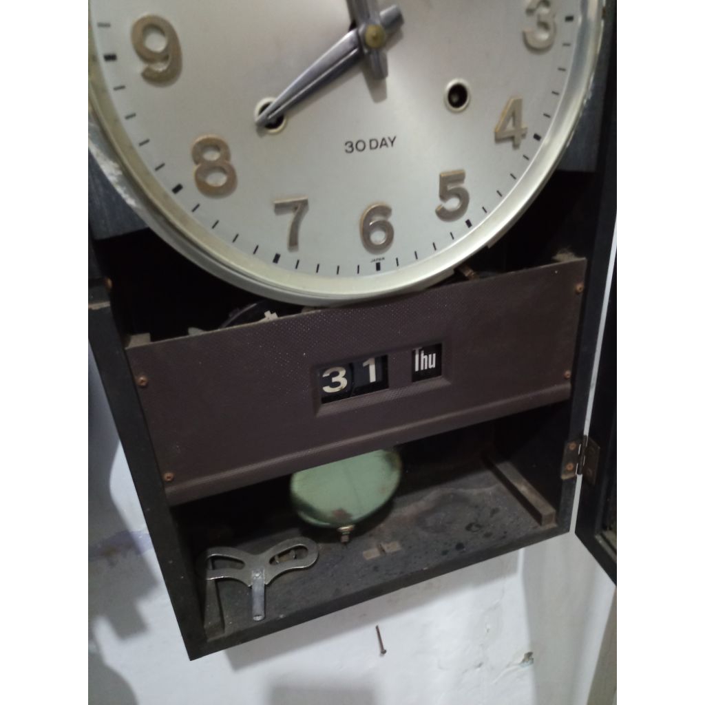 Jam Dinding Seiko 30 Days Jam Seiko Lubang 2 Jam Antik Jam Jadul Jam dinding Lawas