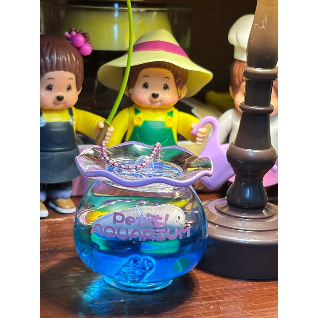 petit fish bowl aquarium keychain axolotl fish tank ori japan