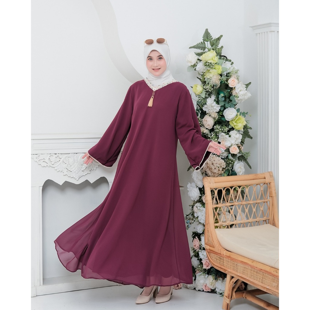 Gamis Wanita Mewah Elegan Ibu Ibu Terbaru Jumbo Ld 125