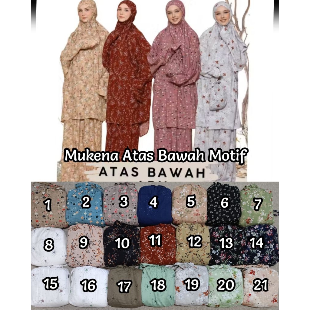 MUKENA HADRAMAUT ATAS BAWAH MOTIF