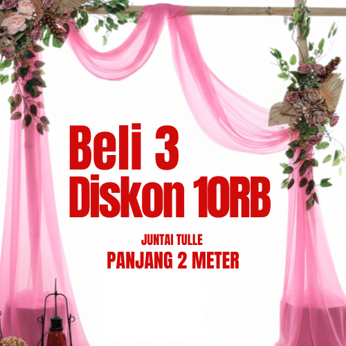 (Panjang 2meter) Juntai Tile Dekorasi - Aksesoris Dekorasi Acara Lamaran dan Pesta - Tampilan Simpel