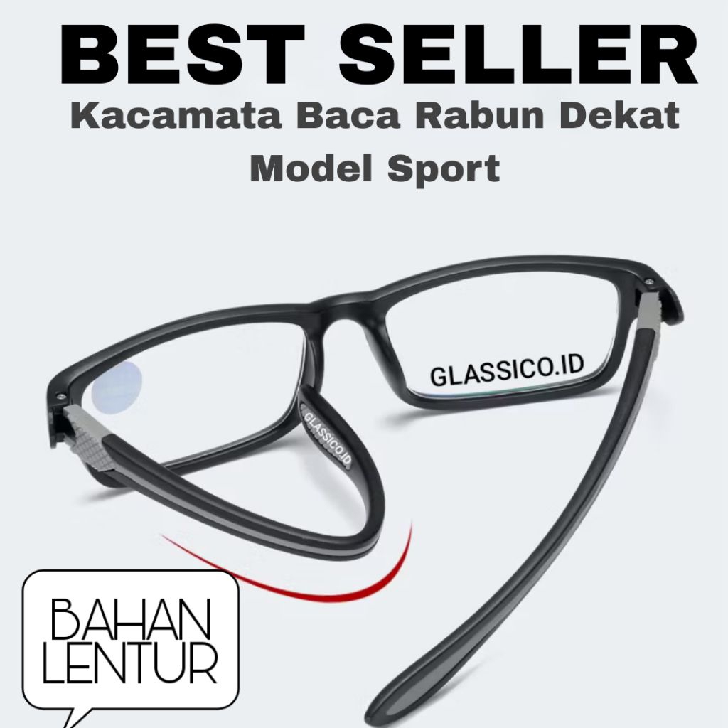 Kacamata Rabun Dekat Lansia Model Sporty - Kacamata Baca Pria Wanita Glassico.Id