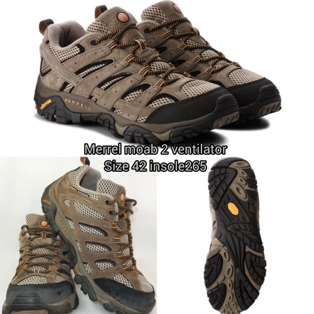 sepatu hiking Merrell Moab 2 Ventilator size 42 insole265