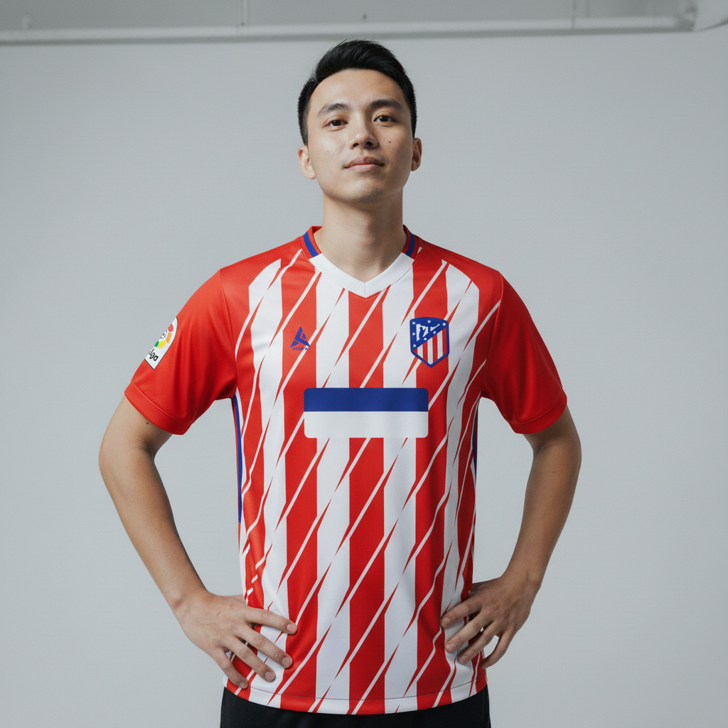 ATHLETIC SPORTWEAR - Jersey Bola Atletico Madrid 2017-2018 Fantasy Fullprinting Casual - Atasan