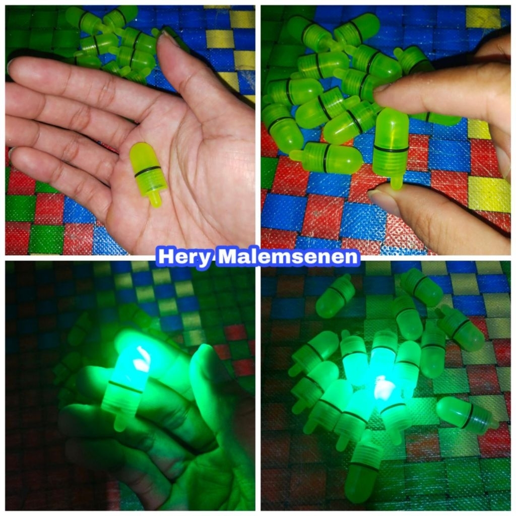 FOSFOR ELEKTRIK MANCING 1PCS MURAH. Kambangan Pelampung Lampu LED Pancing sudah INCLUDE BATERAI 2pcs