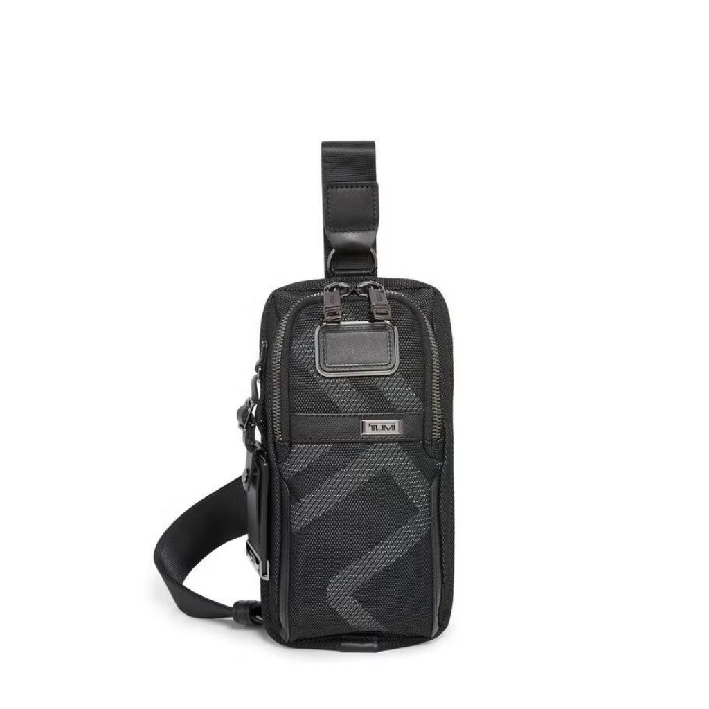 Tumi Compact Sling Bag Black REFLECTIVE TUMI JACQUARD