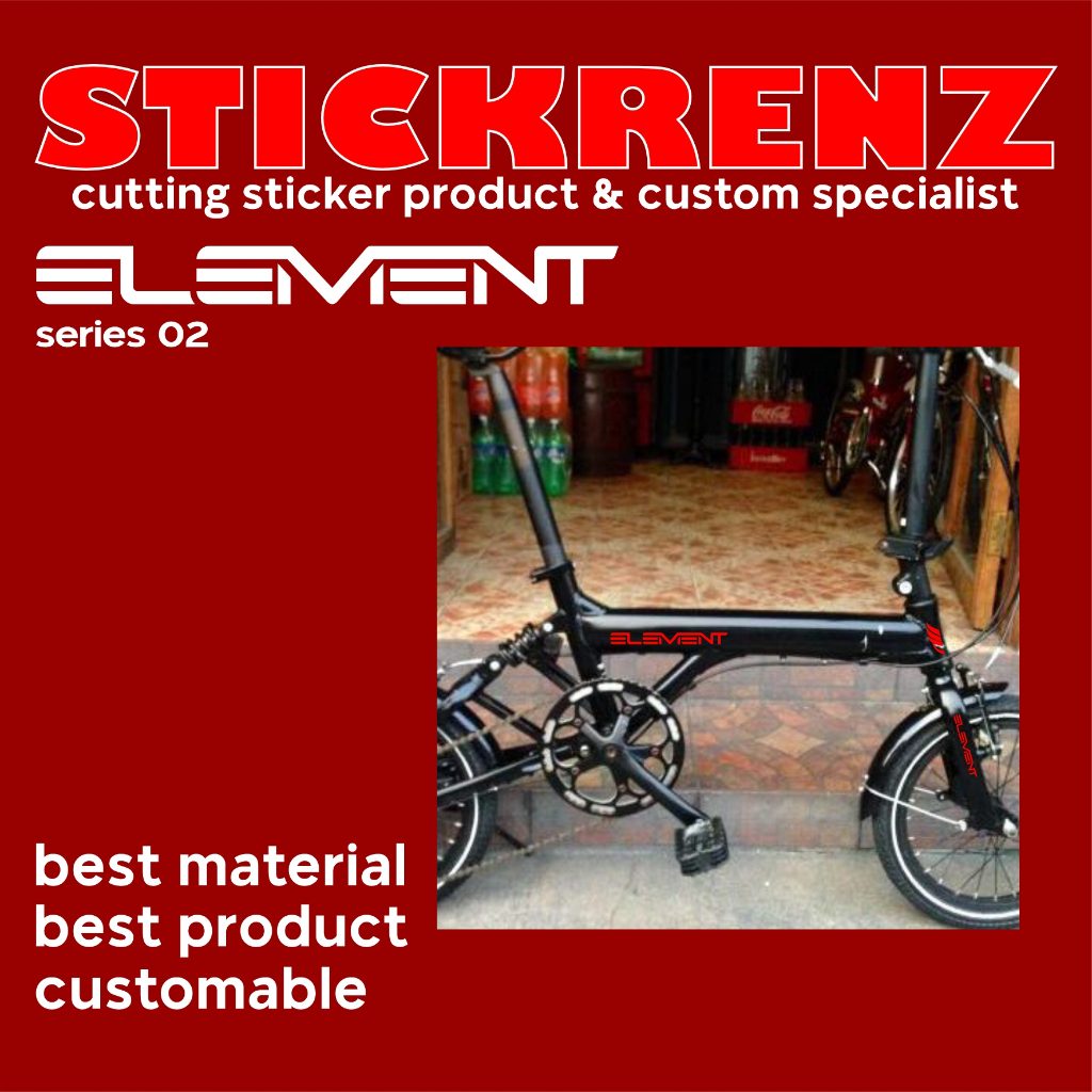 Cutting Sticker Stiker Frame Sepeda Lipat Element 02 Custom
