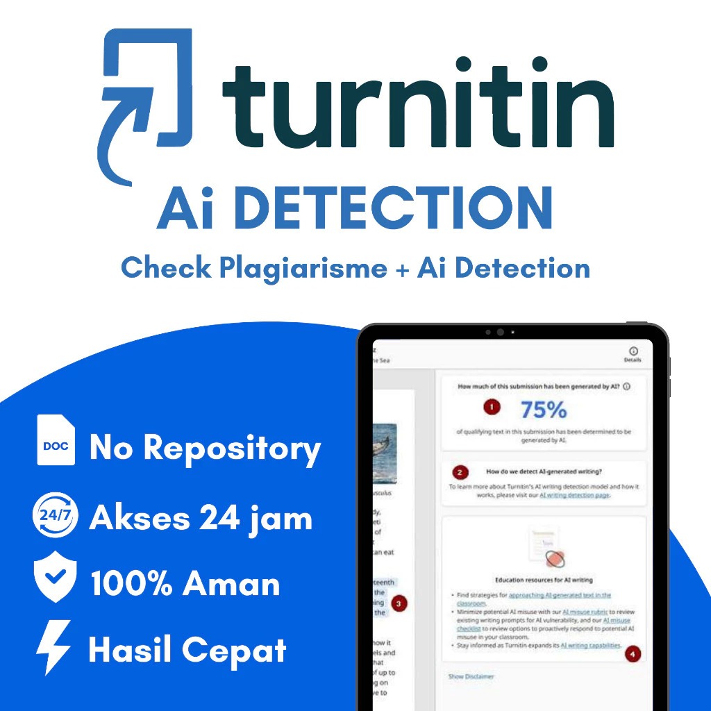 TURNITIN AI DETECTION | AKURAT 100% | BUKA 24/7