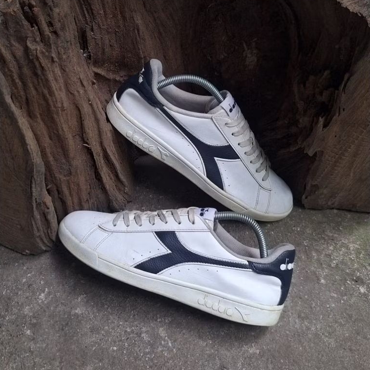 CO ENDSHIELD - SEPATU CASUAL PRIA DIADORA WHITE strip BLACK 80s SECOND ORIGINAL