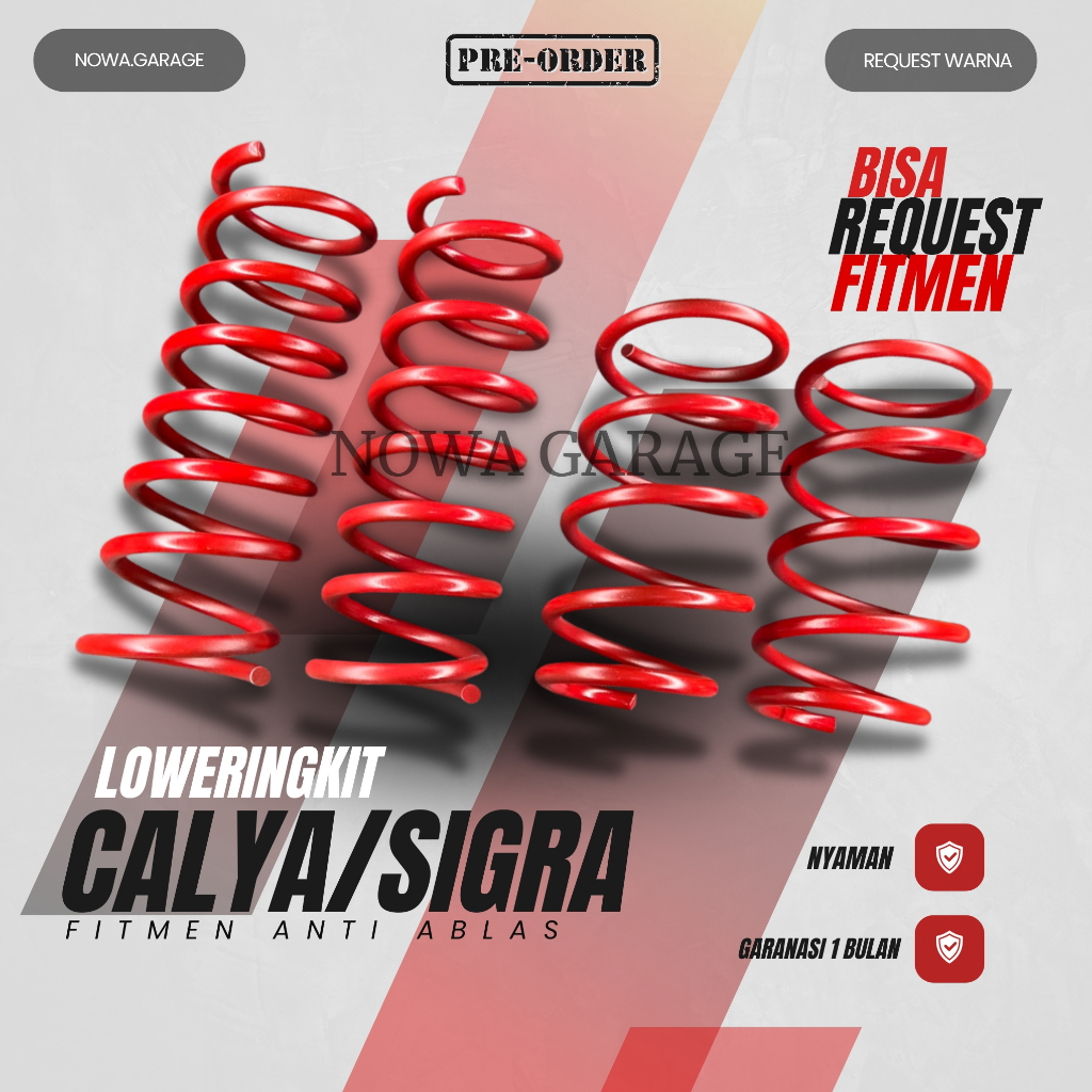 Lowering Kit Calya Sigra PNP | Per Ceper Custom Anti Amblas 1 Set Depan Belakang Empuk