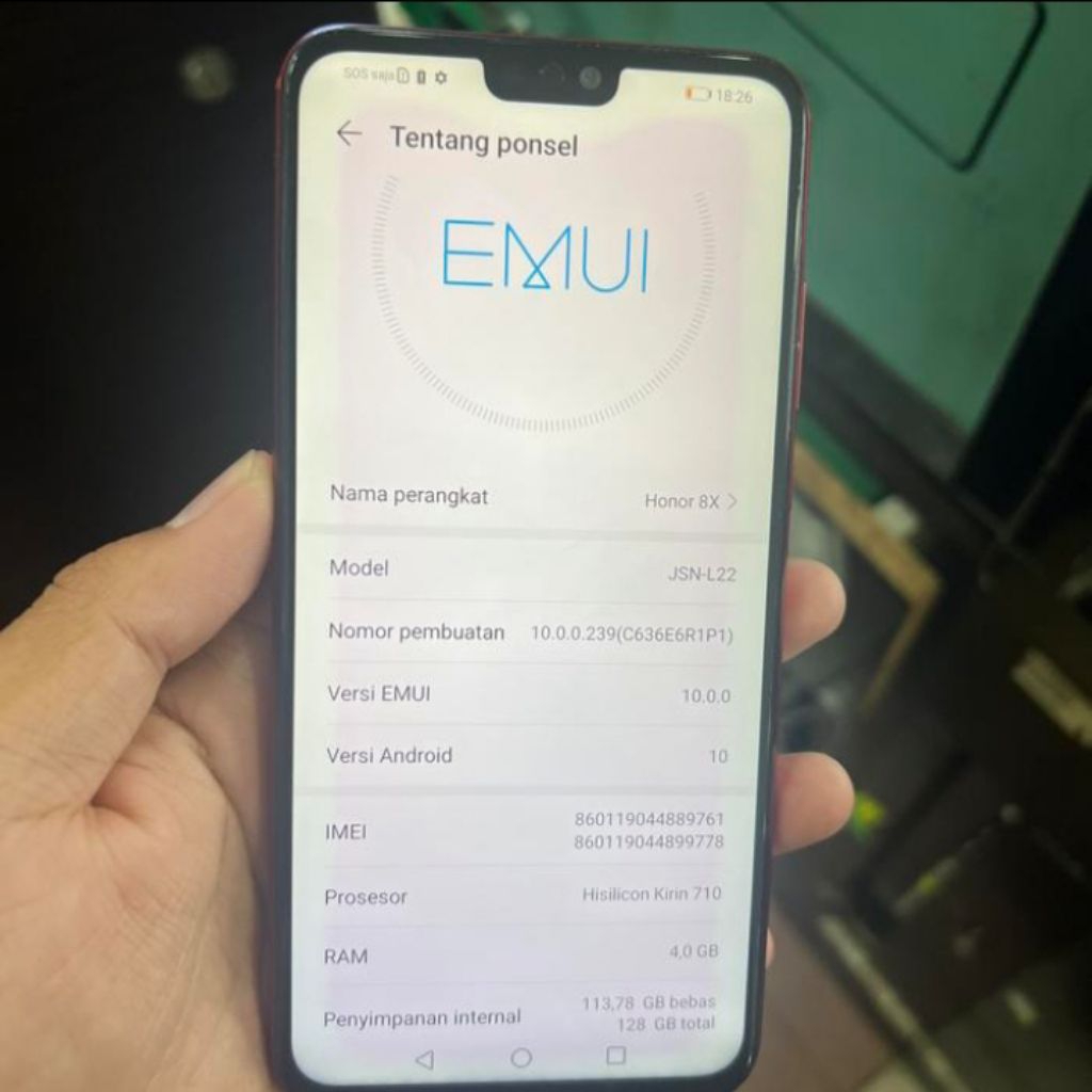 HP seken Huawei Honor 8x Ram 4/128