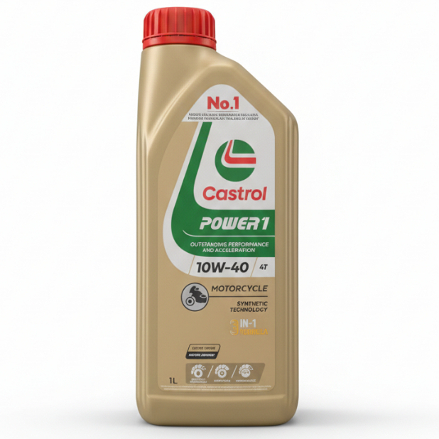 Oli Castrol POWER1 4T 1 Liter 1L 10W-40 Gold Vixion CB150R Ninja - Mutiara Motor 4