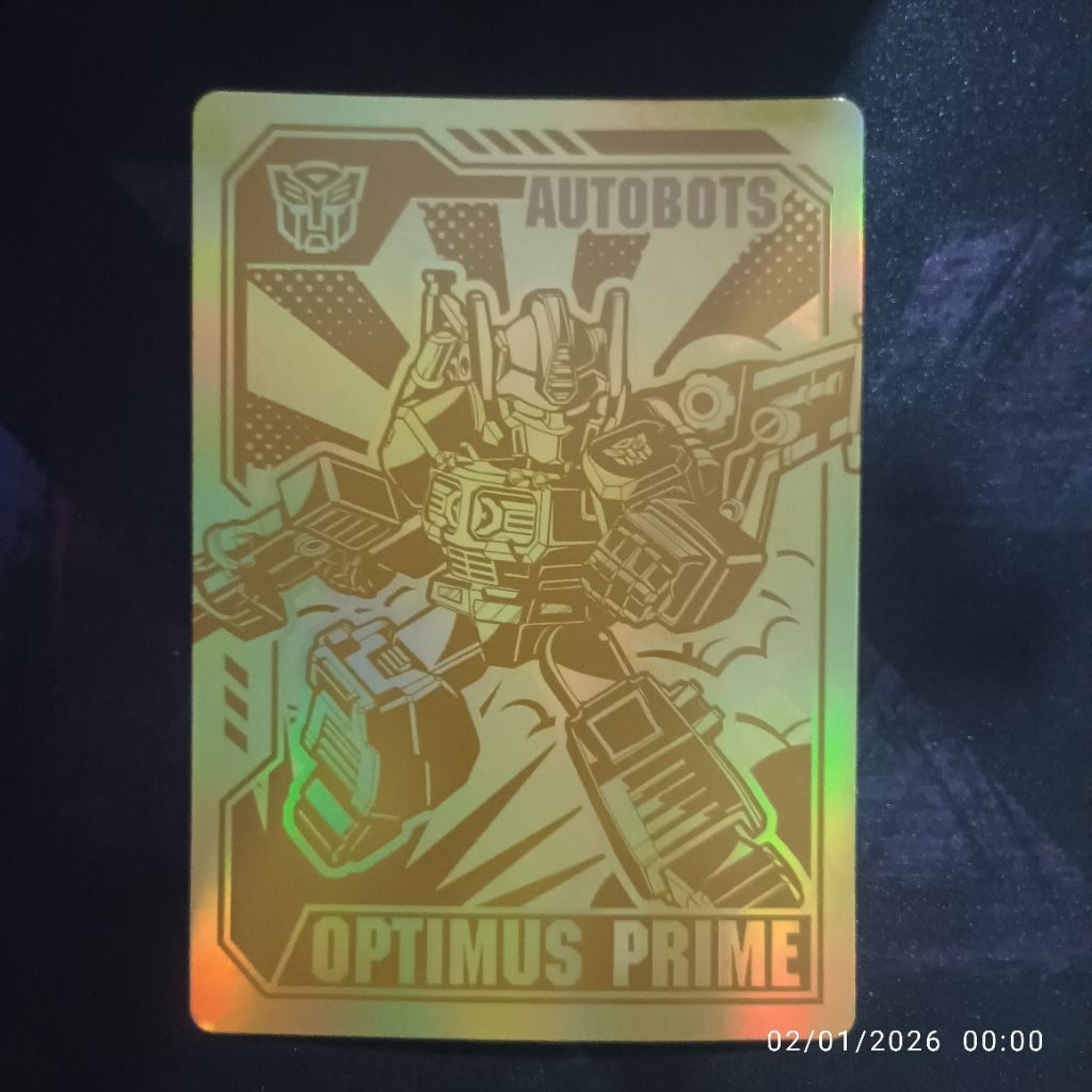 Blokees defender 01 Collectible card Optimus Prime Gold