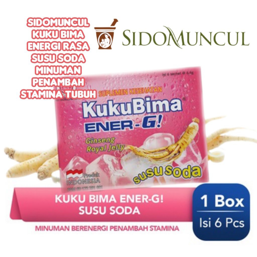 SidoMuncul Kuku Bima Energi Rasa Susu Soda Minuman Penambah Stamina Tubuh