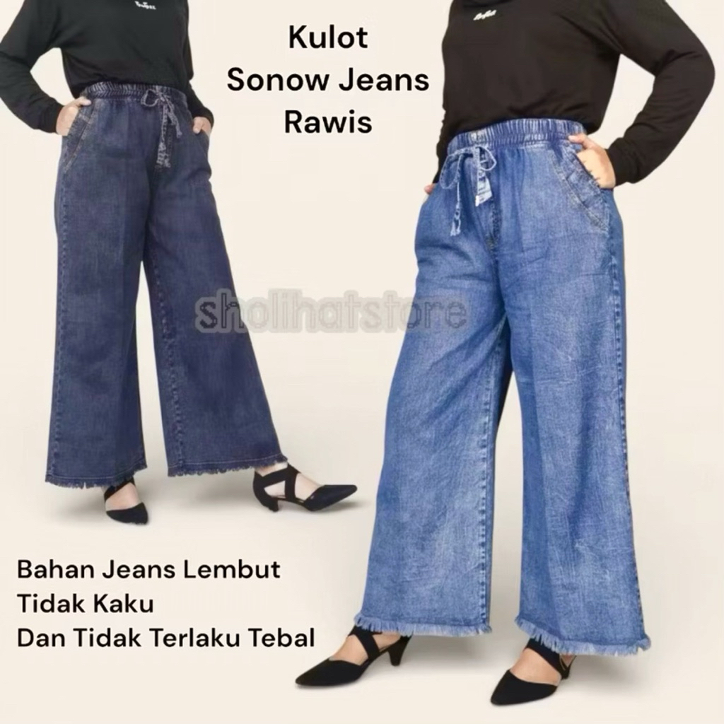 KULOT JEANS RAWIS / CELANA KULOT RAWIS DENIM JEANS / KULOT TERBARU / CELANA KULOT RAWIS / KULOT RAWI