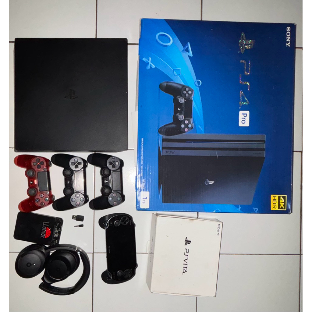 PS 4 Pro 1TB Original + HDD External 1TB CUH-7216B