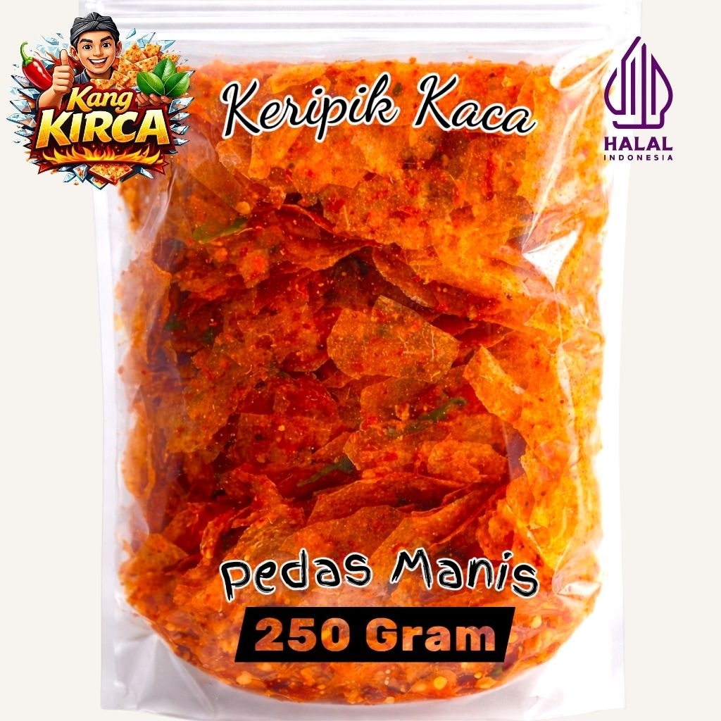 Keripik Kaca pedas manis 250 gram kang kirca