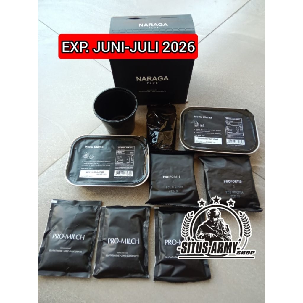 naraga plus ransum tni. ransum naraga tni EXP. JUNI JULI 2026