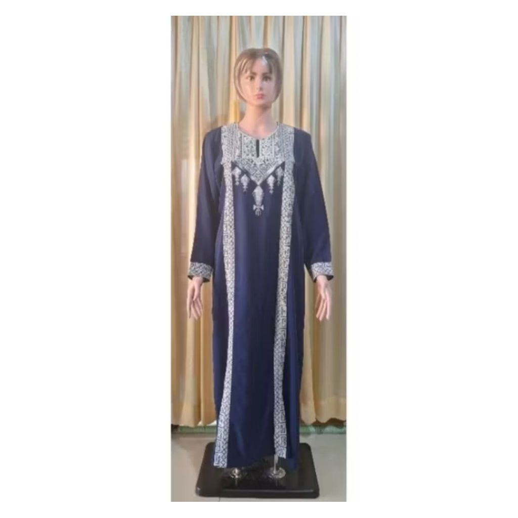 gamis wanita biru navy