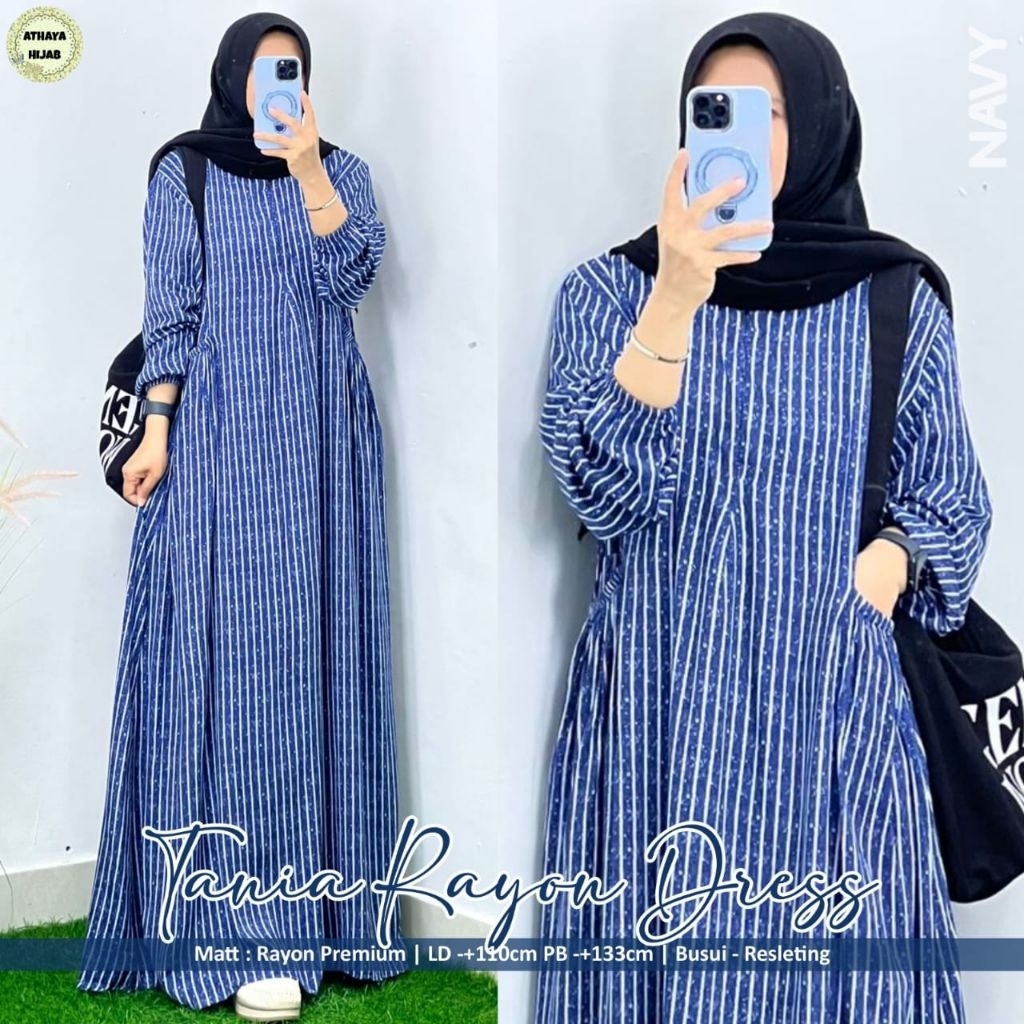 TANIA/ FANYA DRESS  BY ATHAYA DRESS GAMIS TERBARU