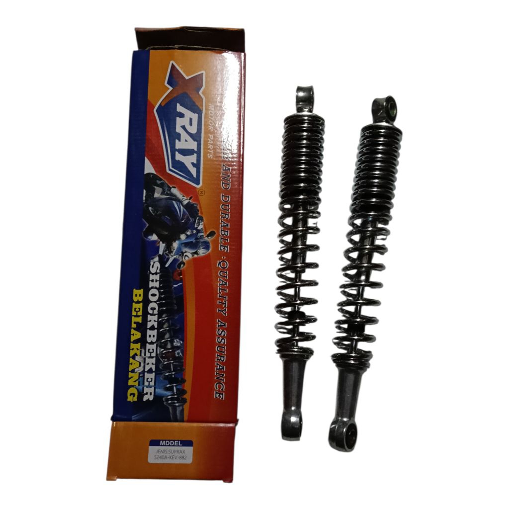 SHOCKBREAKER Shock Breaker Variasi 340mm CHROME Motor Bebek Supra Astrea Grand Revo Blade Karisma X 