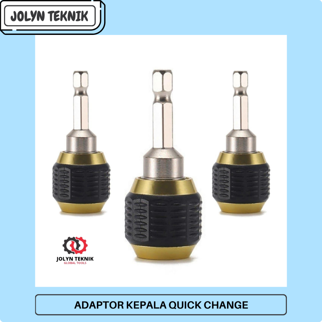 Adaptor mata Bor Quick Change Chuck Kepala Bor Heksagonal 60mm tanpa kunci serbaguna