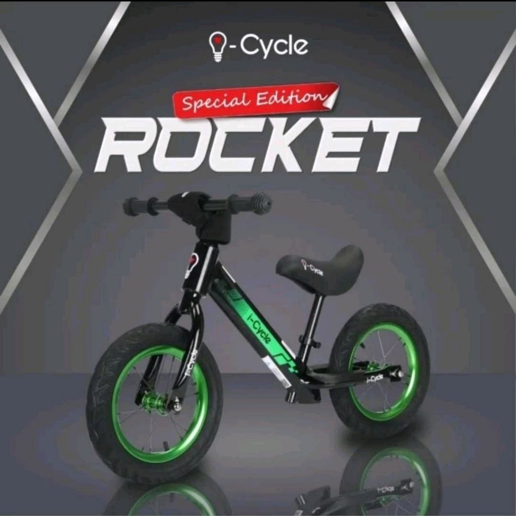 Pushbike Push Bike balance Sepeda Keseimbangan I Cycle Rocket Special Edition
