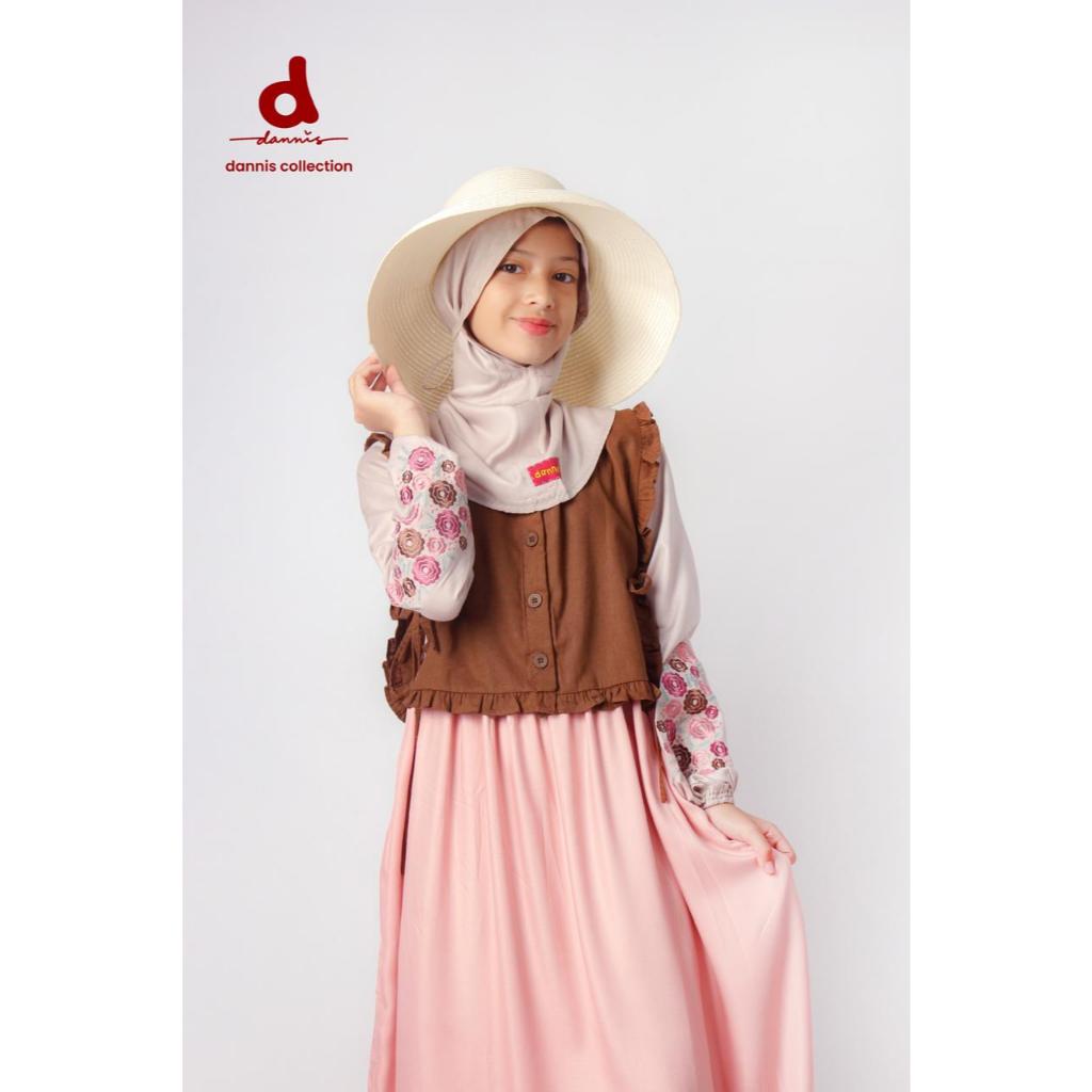 Baju Dannis Terbaru Abaya Anak Sarimbit Couple Keluarga D' KIONA PINK Size 1