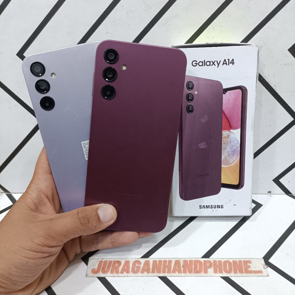 SAMSUNG GALAXY A14 4G 6/128GB 4/128GB HP BEKAS SECOND FULLSET