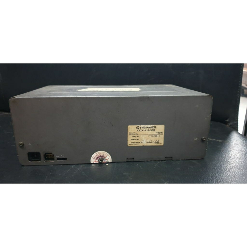 CD changer audio mobil jadul Pioneer CDX-P1220S untested rusak