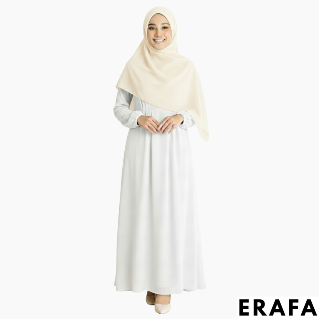 ERAFA - Hijab Voal Segi Empat Scarf Daily Cerutti Babydoll Warna Kuning Gading