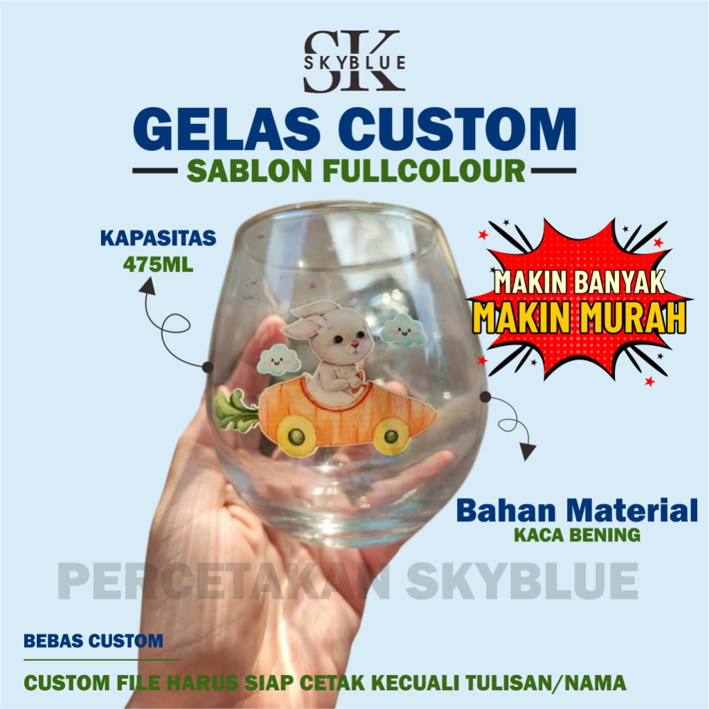 souvenir gelas tuscany viral WEDDING GELAS KACA PRINT UV SOUVENIR ULANG TAHUN GELAS ESTHETIC GELAS W