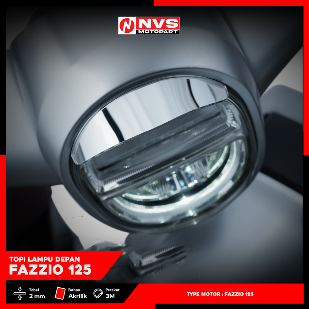 TOPI LAMPU DEPAN YAMAHA FAZZIO 125 FRONT HAT YAMAHA FAZZIO 125 GARNISH LAMPU FAZZIO AKSESORIS FAZZIO