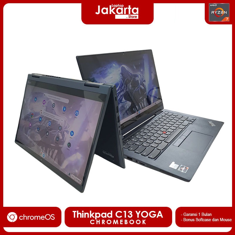 LAPTOP 2IN1 LENOVO THINKPAD C13 YOGA RYZEN 7 TOUCHSCREEN BERGARANSI