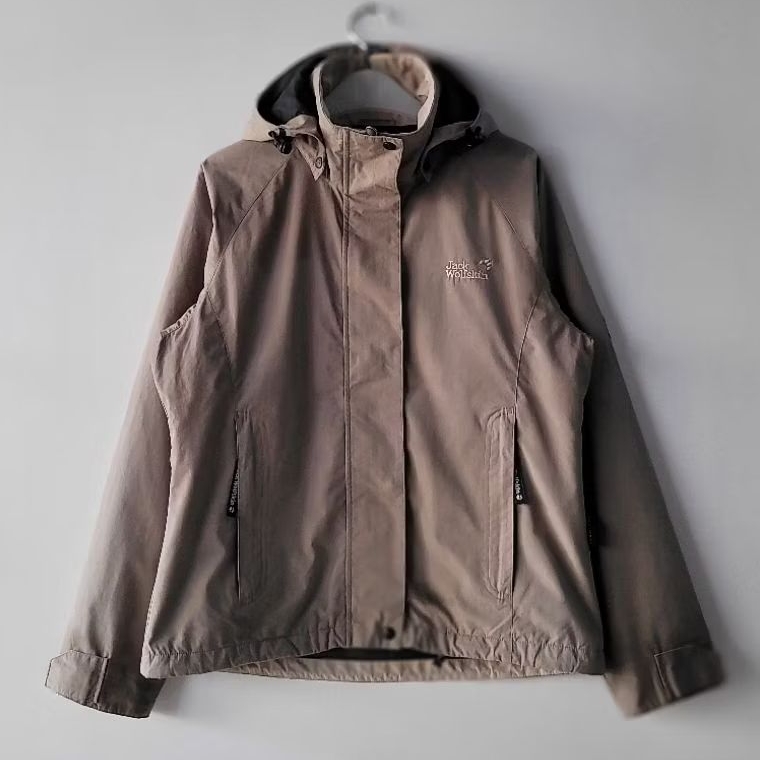 Jack Wolfskin Texapore Khaki Rainshell Jacket size M