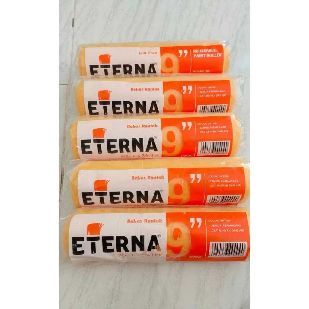 Kuas roll eterna 9 inch / bulu kuas roll / bulu roll cat tembok / refill kuas roll cat