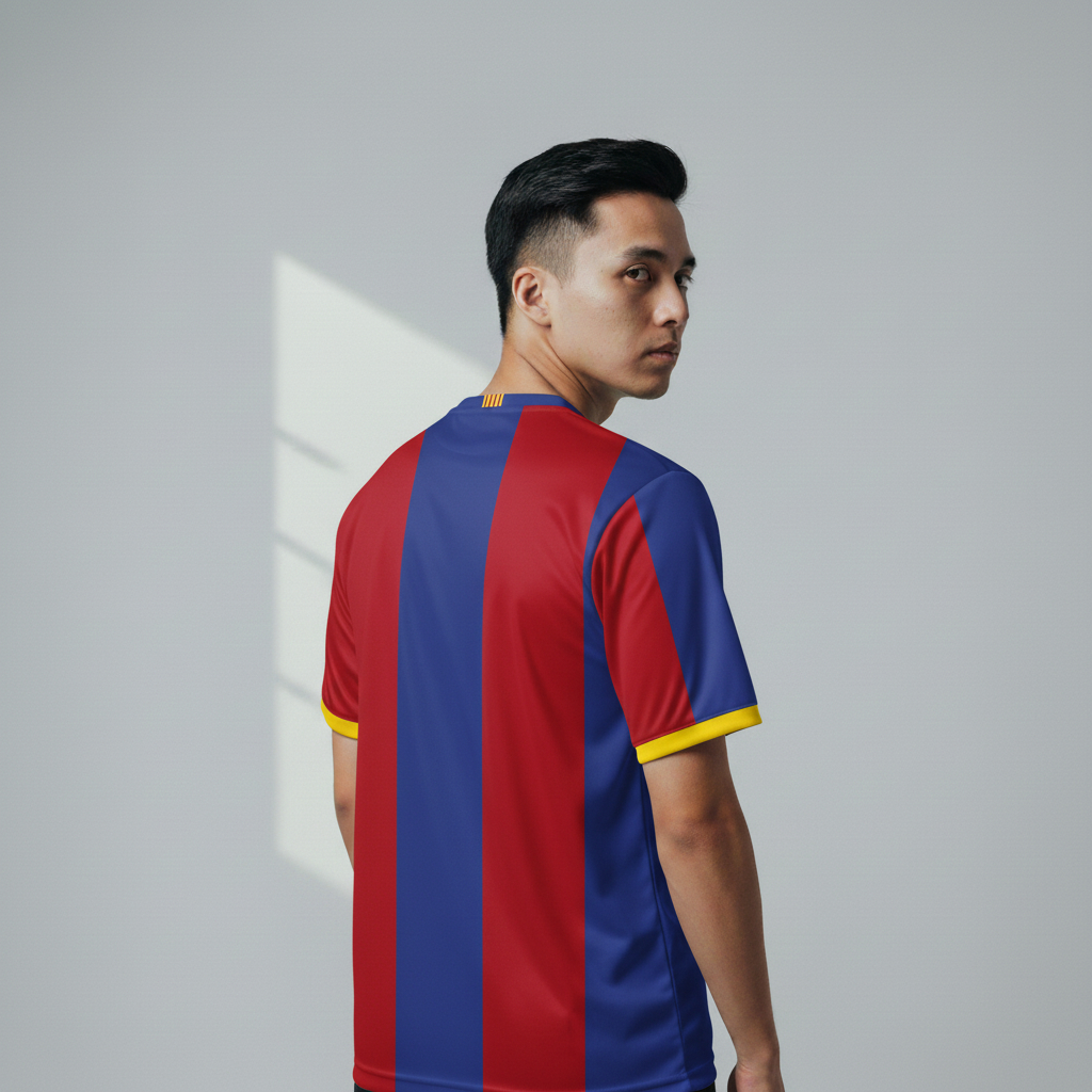 ATHLETIC SPORTWEAR - Jersey Vintage Bola Fantasy Barcelona Home 2007-08 Fullprinting Casual - Atasan