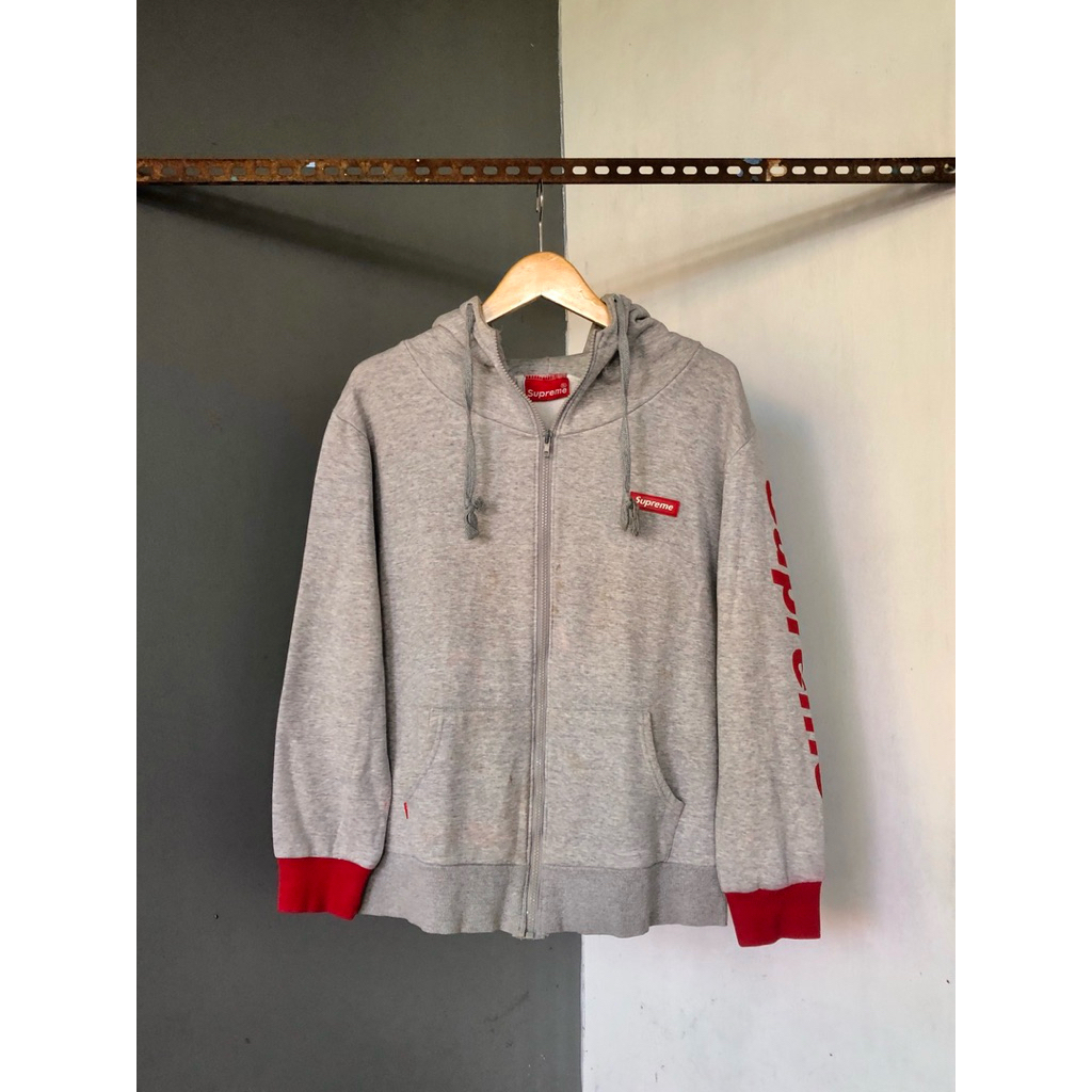 Supreme Logo Box Hoodie Zipper Jacket