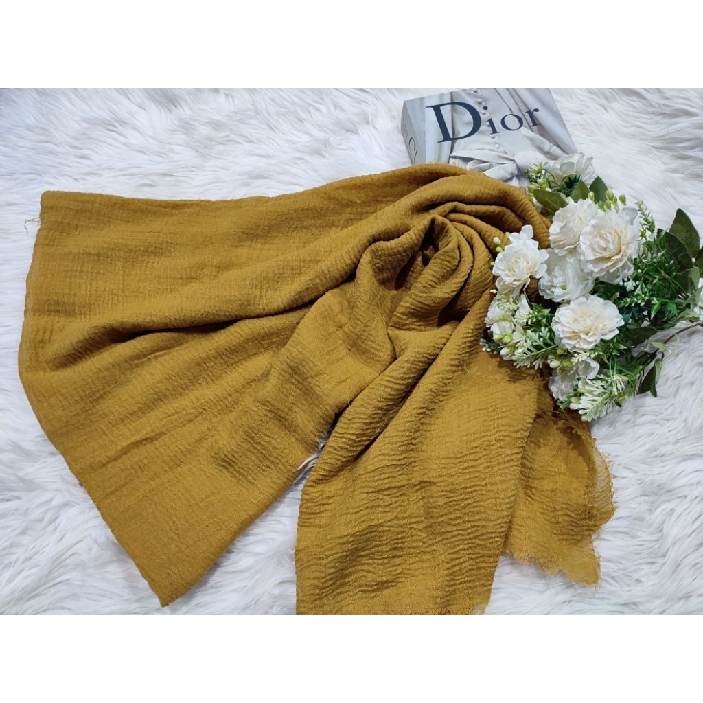 Pashmina crinkle shawls/pashmina crinkle shawl hitam