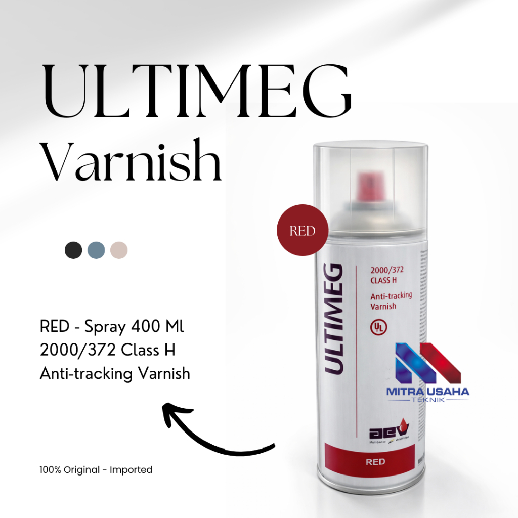 Varnish Ultimeg Merah Semprot Tembaga Insulation Sirlak Vernis Varnis Lem Spray