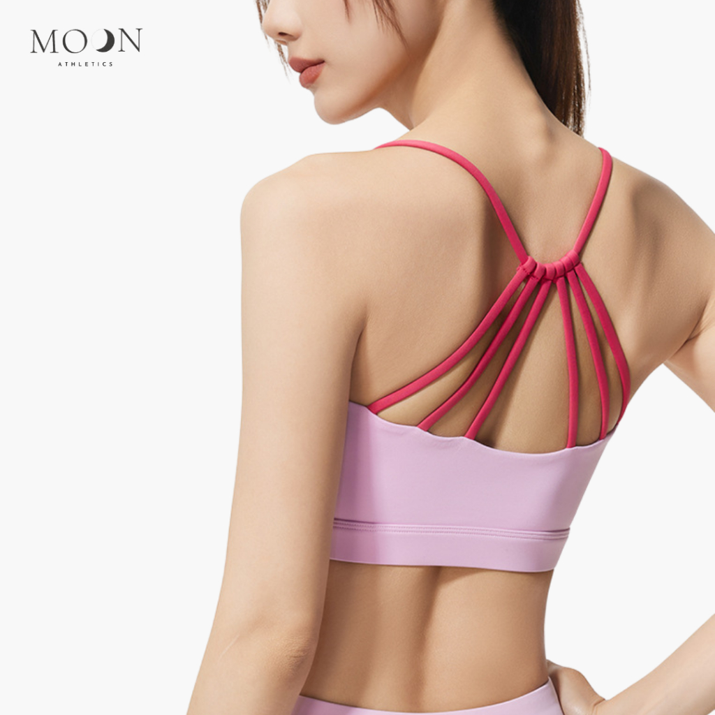 MOON Harper Sport Bra Wanita Atasan Pakaian Olahraga Gym/Pilates/Yoga