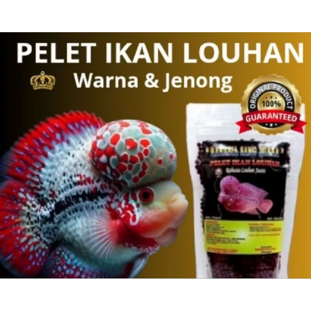 PELET IKAN LOUHAN UNTUK WARNA DAN JENONG 100 GR