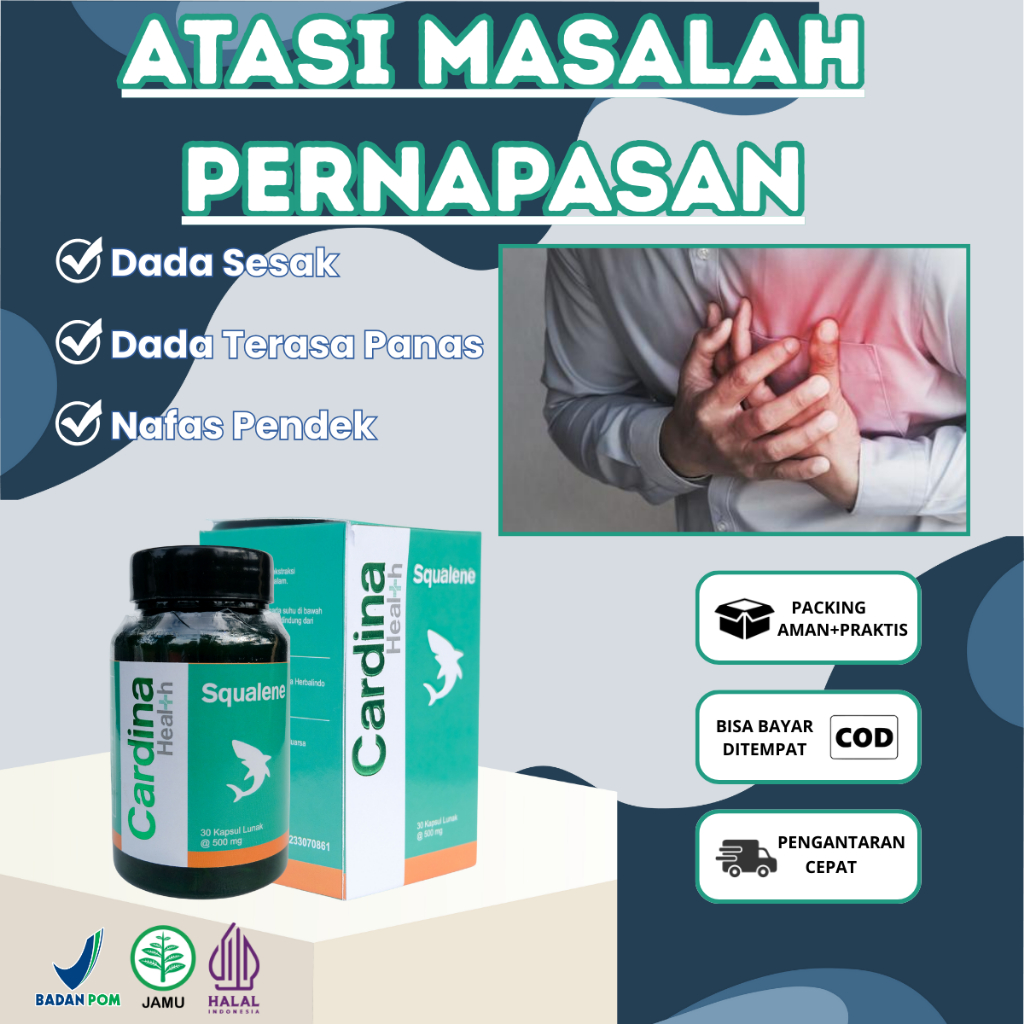 Obat Untuk Dada Terasa Panas, Organ Pernapasan Tidak Baik, Nafas Terasa Cepat & Dangkal-Cardina Heal
